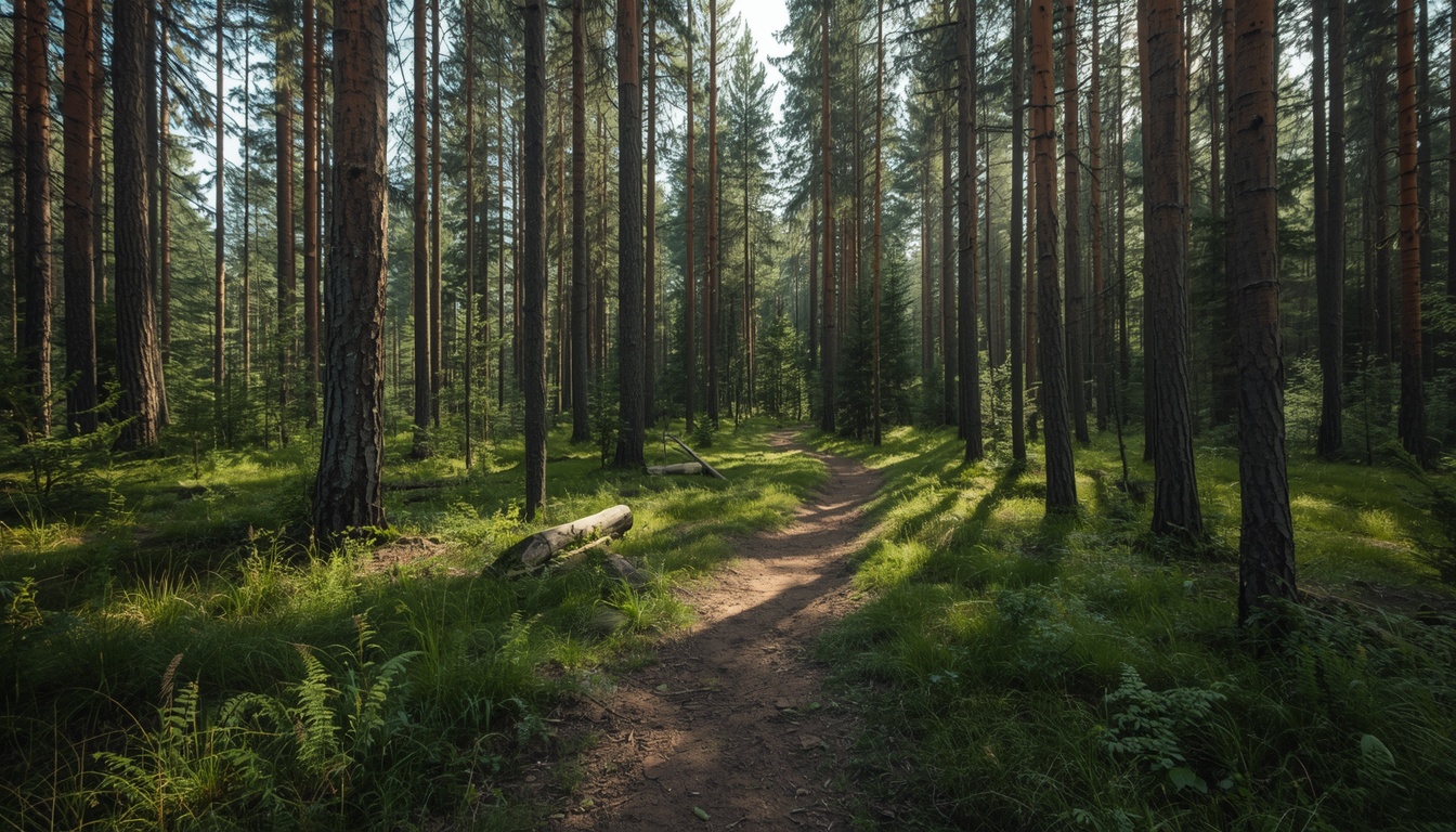 Wristfrpureai forest hiking trail in Finland